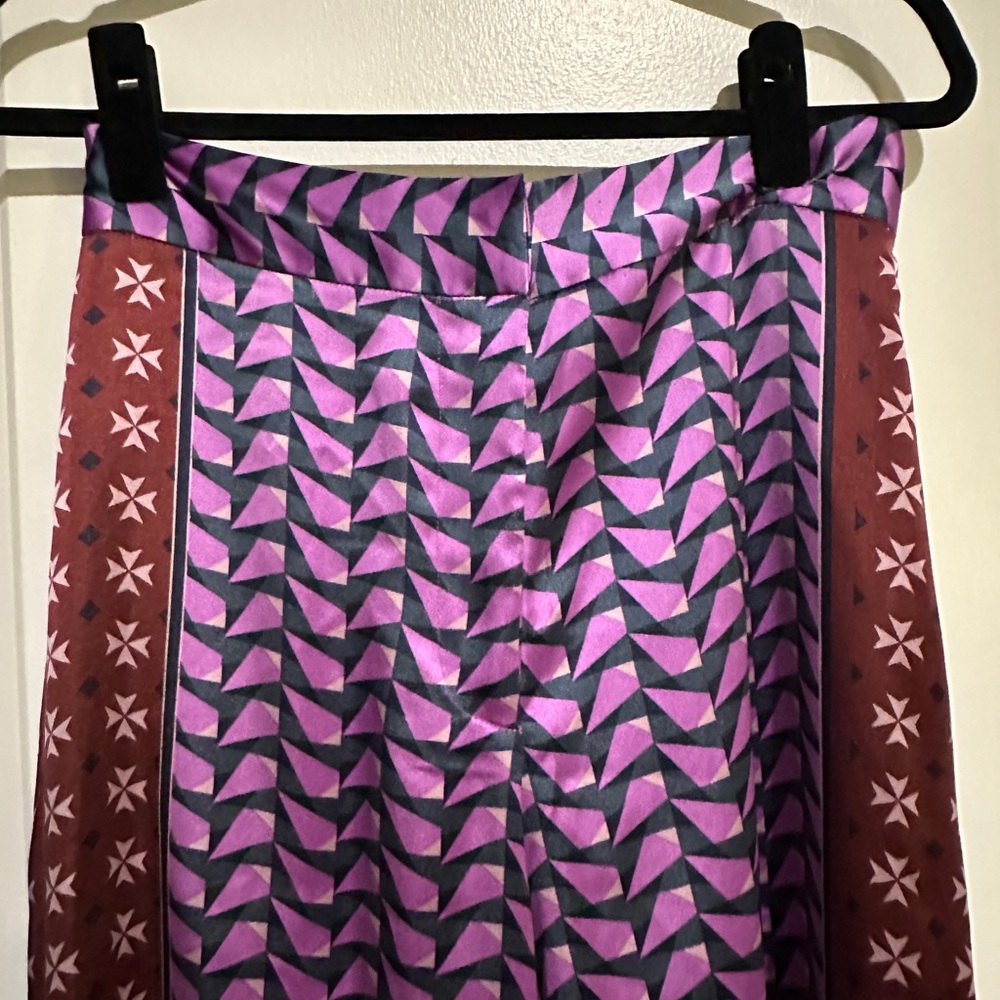 House of Harlow 1960 Purple Burgundy Satin Pant - Picture 3 of 5
